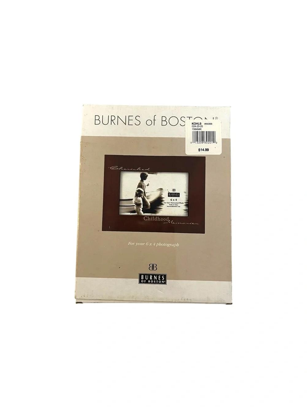 Burnes Of Boston Childhood Memories Wood Picture Frame 6x4 Photo Brown NEW
